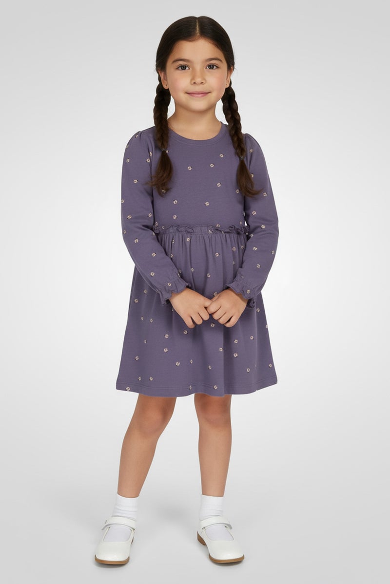 guppy Kids Girl Allover Print Dress, Multicolor - Image 1